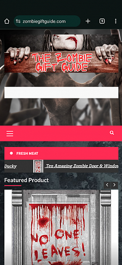 Custom Logo / Header design carousel in Elementor for Zombie Gift Guide by Samantha Luck