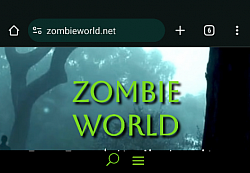 Zombie World custom animated header by Samantha Luck, 2023